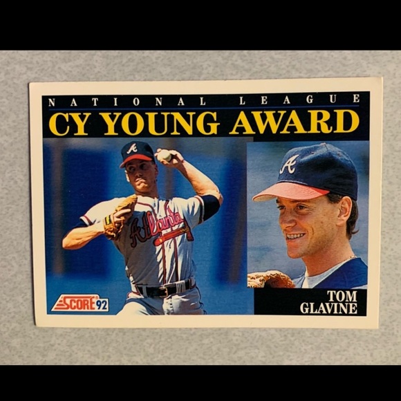 Vintage 1992 Score MLB Tom Glavine Cy Young Award Winner Card - Picture 1 of 2